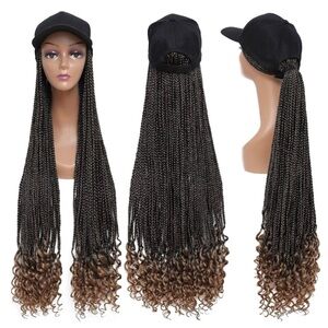 Long Braiding Hair Baseball Cap Hat Wig